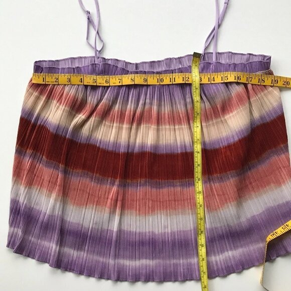 MADEWELL by J Crew Textured Micropleat Tank Top in Ombré Rainbow adjustable XL - Picture 13 of 16